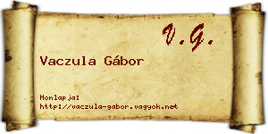 Vaczula Gábor névjegykártya